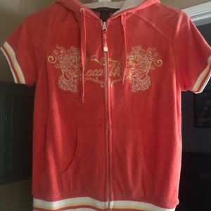 Vintage Rocawear Short Sleeve Hoodie in Coral